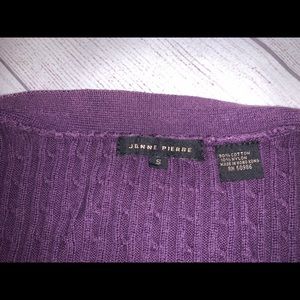 Purple cardigan
